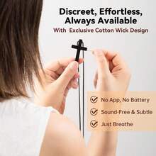 1件不锈钢呼吸项链，十字设计，缓解焦虑，防水日常佩戴冥想饰品，适合压力、飞行、考试或睡眠时佩戴。 - 彩色 - 查看 6