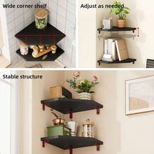 2/4/6pcs Corner Shelf Wall Mount, Floating Corner Shelves, Wall Decor, Rustic Wood Wall Storage Display Shelves For Living Room Bedroom Bathroom Kitchen, Rome Decor - Nhiều màu - Xem 4