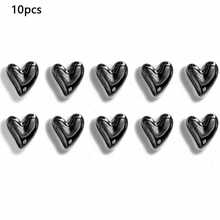 5pcs/10pcs/15pcs Black Heart-Shaped Refrigerator Magnets, Elegant Minimalist Decorative Magnets Suitable For Refrigerator, Whiteboard, Office, Kitchen, Washing Machine And Any Iron Surface, Refrigerator And Modern Home Decor - Black - View 9