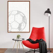3pcs Football Themed Fabric Wall Art Decor - Framed + Unframed Wall Art Paintings For Boys Bedroom, Home Decor, Bathroom, Kitchen, Living Room, Bedroom, Office, Dorm, Nursery - 3PCS - View 10