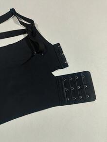 Lencería negra para mujer, sujetador con elevación y soporte, cómoda ropa interior minimalista y romántica de estilo francés casual, tela elegante y transpirable, lencería versátil y elegante de estilo francés como capa base - Negro - Ver 10