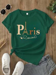 Camisetas de mujer a la moda - Verde Oscuro - Ver 6