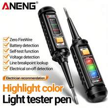ANENG B15 直流电压测试笔,扁平指示灯电笔,高亮度便携式电工测试笔工具;电工专用电压测试笔,带高亮度指示灯,便携式电工测试工具 - 彩色 - 查看 3