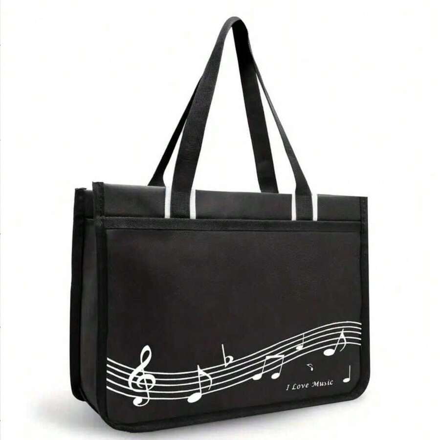 Bolsa para partituras musicales, bolsa para partituras de gran capacidad e impermeable, bolso de un hombro, bolsa de almacenamiento para estudiantes y profesores de música, adecuada para almacenamiento de partituras, almacenamiento de instrumentos, almacenamiento de partituras de piano, accesorios musicales, gran capacidad lavable, bolsa universal de notas musicales para aprendizaje y viajes - Multicolor - Ver 1