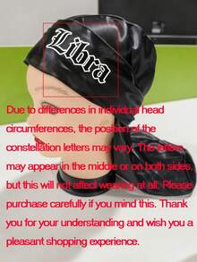 1 chiếc mũ trùm đầu trẻ em, in 12 chòm sao, chất liệu lụa mềm mại, thoáng khí, kiểu mũ cướp biển thời trang, phù hợp cho cả nam và nữ, thoải mái khi đội. - màu đen - Xem 10