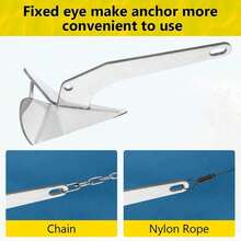 Ancla de barco actualizada, ancla tipo delta de acero inoxidable 316, ancla triangular de alta resistencia disponible en 11lbs / 17lbs / 22lbs, diseño de ala para pontones y barcos de pesca. - 22 libras - Ver 7