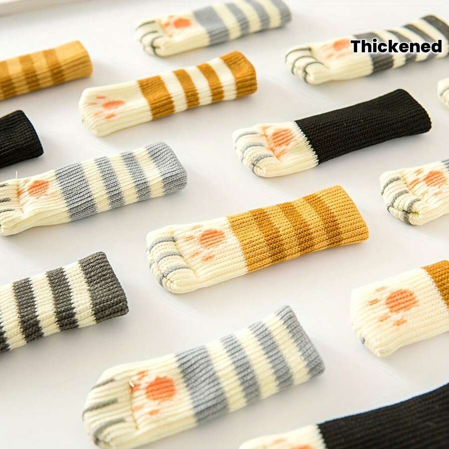 24 miếng đệm chân đồ nội thất bằng nỉ dày, hai lớp giảm tiếng ồn, chống trượt, bảo vệ chân ghế.