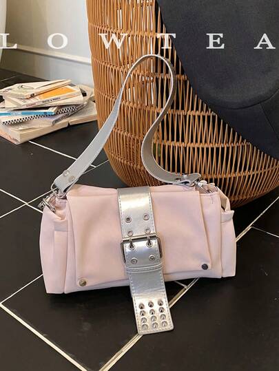 low tea 1 chiếc túi đeo vai bằng da PU màu tương phản, kiểu dáng retro thời trang dành cho nữ, thiết kế tay cầm phía trên, khóa bấm, dây đeo vai có thể tháo rời và điều chỉnh được, thích hợp cho du lịch, mua sắm, hẹn hò, làm quà tặng cho nữ, tuyệt vời cho đi làm, hoạt động ngoài trời, du lịch, leo núi.