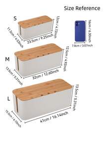1 hộp quản lý dây cáp lớn vân gỗ - Hộp sắp xếp dây cáp vân gỗ có nắp đậy, hộp đựng dây cáp gọn gàng kèm giá đỡ và cuộn dây sạc, quản lý dây cáp để bàn, hộp đựng dây nguồn và sạc có nắp đậy - Sắp xếp dây cáp, dây điện và các loại dây khác nhau - Quản lý ổ cắm tiết kiệm không gian trên bàn làm việc, thích hợp cho nhà bếp, phòng khách, phòng ngủ, văn phòng và phòng ăn. - Nhiều màu - Xem 3