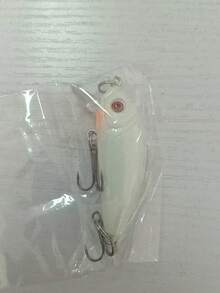 5pcs/1pc Professional Grade Solid White Sinking Minnow Lures, Lure Set, Designed Specifically For Bass And Trout, Suitable For Freshwater And Saltwater - Multicolor - View 12