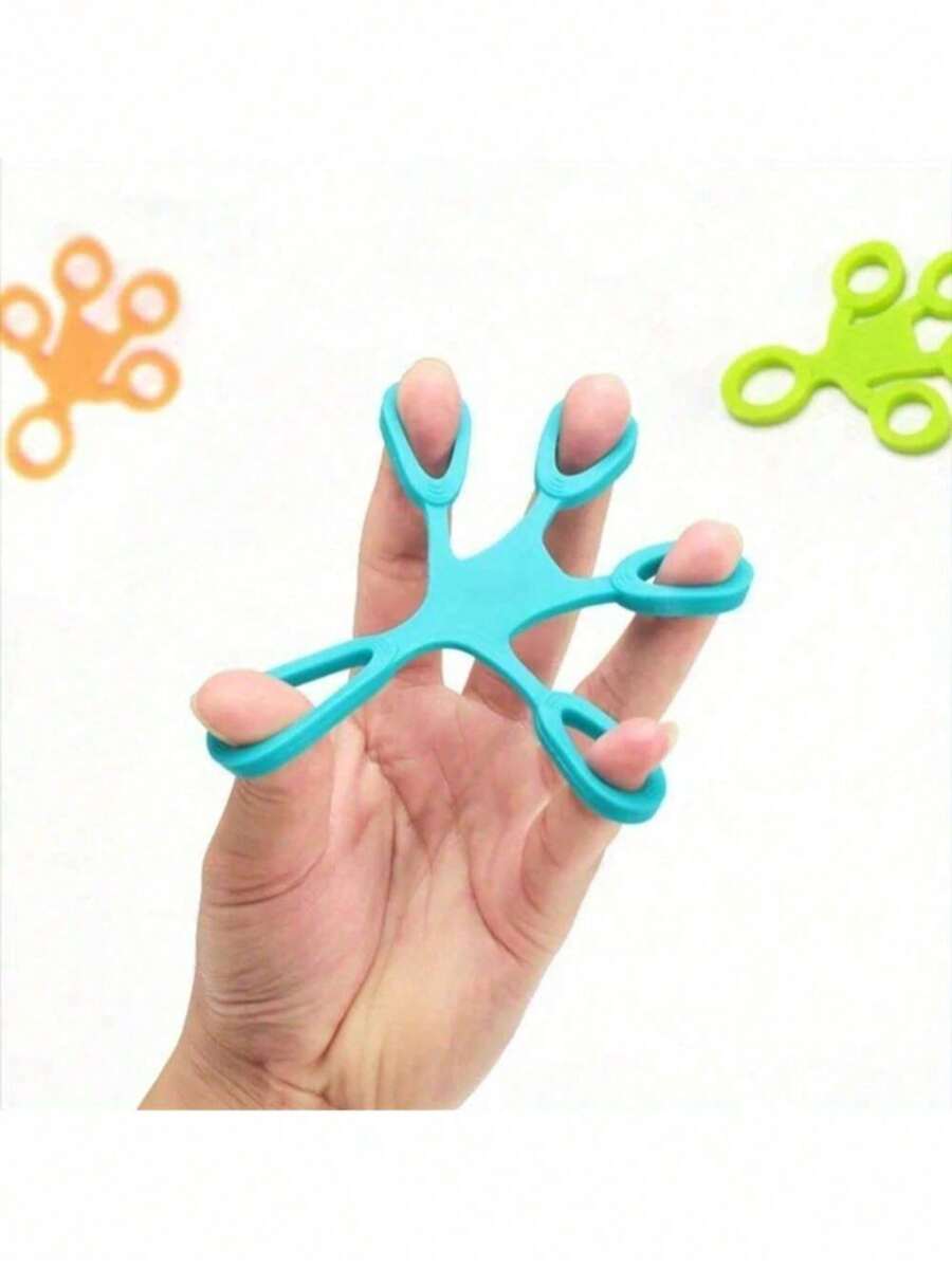 1pc Silicone Hand Grip Strengthener, Stress Relief Toy, Sensory Fidget Toy Designed For ADHD & Concentration Issues, Level B-3, Pressure Relief - Multicolor - View 1