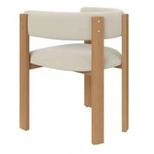 Dining Chairs - Beige + Natural + Flannelette + Metal + Set Of 2 - View 11