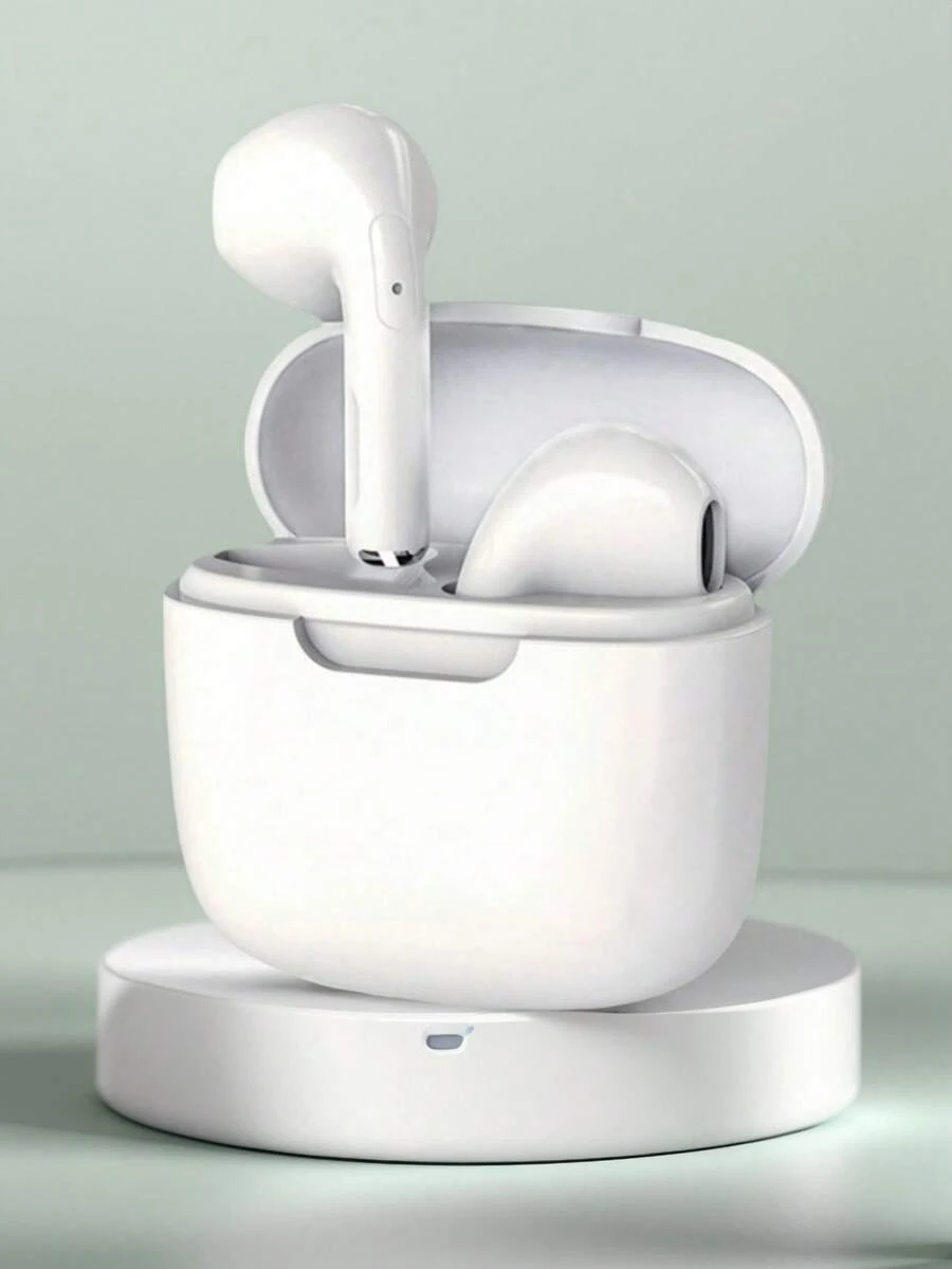 TWS Bluetooth Earphones, Wireless Earbuds With Microphone, Semi-In-Ear Comfortable Wearing, Clear Calling, 20 Hours Battery Life, Lightweight Handle Design, Portable Charging Case - Ideal For Commuting, Students, Learning, Travel - Compatible With Smart Devices - White - View 1