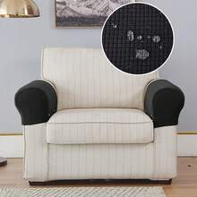 2/4 chiếc Vỏ bọc tay vịn ghế sofa bằng vải lông cừu chống thấm nước đàn hồi, Vỏ bọc bảo vệ đồ nội thất mềm mại và co giãn cho ghế sofa, ghế, ghế ngả - Nhiều màu - Xem 12