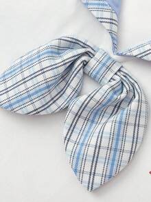 Balabala Bộ đồ hai mảnh mùa hè cho bé gái 2026, áo thun và chân váy bằng cotton mềm mại, nhẹ và thoáng khí, kiểu dáng ngọt ngào, thanh lịch. - xanh và trắng - Xem 3