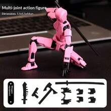 Lucky 13 Multi-Joint Movable Figure 3D Printed Dummy13 Mannequin Model Versatile Pose Assembly Doll Stress Relief Toy Boys Birthday Gift Desktop Ornament, Large Size Multi-Joint Movable Robot Action Figure Model Ornament Building Block Assembly Stress Relief, Full Body Movable Assembly Toy Model, Desktop Atmosphere Enhanced! Movable Joint Figure Ornament - Multicolor - View 14