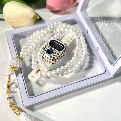 New Portable Transparent Gift Box Crystal Counter, Suitable For Games, Gifts, Digital Display, Counting, Warehouse Inventory, Prayers And Worship Ceremonies