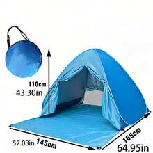 Lều bãi biển dành cho 3-4 người, chống nắng UPF 50+, kèm túi đựng và cọc lều, thích hợp cho bãi biển, công viên, cắm trại và các hoạt động khác. - Một kích thước phù hợp với tất cả - Xem 15