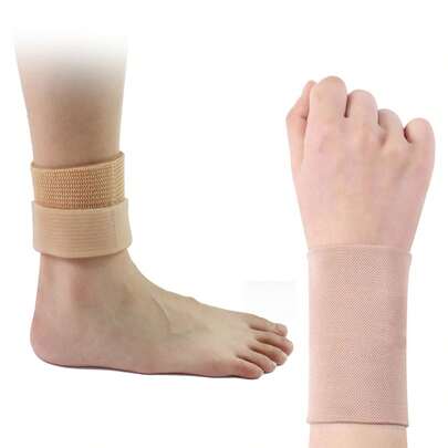 1pc Sports Ankle Support Brace, Breathable Compression Elastic Ankle Protector, Wrist Support, Multi-Purpose Use, Silicone Material, Anti-Abrasion Ankle & Wrist Guard, Non-Stuffy, Suitable For Summer, Applicable For Basketball, Tennis, Pickleball, Football, Fitness Training, Running, Hiking And Other Sports