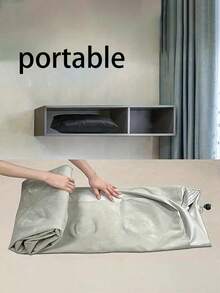 Nệm cắm trại bơm hơi, có 2 kích cỡ, làm bằng vật liệu PVC (Không bao gồm bơm hơi) - Màu be - Xem 4