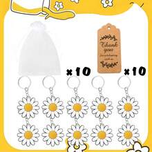 15/30 pièces Faveurs de fête thème abeille avec couronne, mignon, pot de miel, nid d'abeille et porte-clés tournesol, 10 pièces étiquettes et 10 pièces sacs cadeaux, cadeaux pour anniversaire, fête des mères, remise des diplômes, faveurs de mariage, pendaison de crémaillère, fournitures pour baby shower et shower de mariage - Thème des abeilles - Voir 22