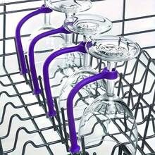 4/8pcs Adjustable Silicone Wine Glass Holder - Non-Slip Design, Dishwasher , Space-Saving For Home Bar, Kitchen And Entertainment - Multicolor - View 3