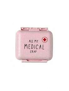Mini 6-Compartment Portable Pill Case, Medicine Storage Box, Travel Pill Box Printed With "My Pill Bag" And Pill Pattern, Sealed Storage For Pills, 6-Day Weekly Pill Box, Travel Medication Storage Box, Daily Vitamin Pill Box, Pocket Pill Box, Charming Storage Box, Household & Travel Essential - Multicolor - View 11