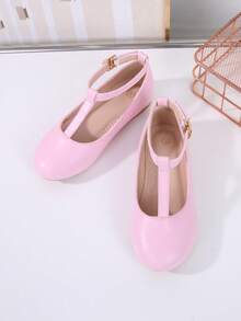 女童浅粉色套脚鞋，2026春秋新款童鞋，小女孩公主鞋 - 粉色 - 查看 12