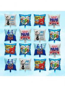 10 piezas de globos de papel de aluminio para el Día del Padre, incluye globos de 10 pulgadas para el Día del Padre en español, adecuados para regalos del Día del Padre, decoraciones de fiesta de cumpleaños, suministros de fiesta del Día del Padre - Multicolor - Ver 5