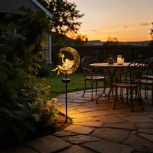 1件装 迷人太阳能月亮仙子路径灯 - 优雅仙子梦幻设计，浪漫观星仙子摆件，适用于花园小径、凉亭、花坛、草坪和婚礼 - Fairy Picking Stars - 查看 7