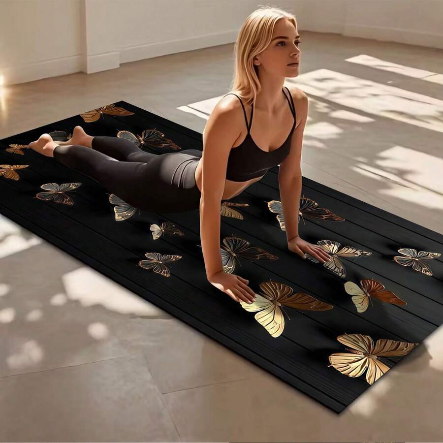 1 tấm thảm yoga 71*22 inch, nhiều họa tiết khác nhau, chống trơn trượt và bền, cực rộng và dày, phù hợp cho việc tập luyện yoga tại nhà và dành cho người mới bắt đầu chuyên nghiệp. - Nhiều màu - Xem 1