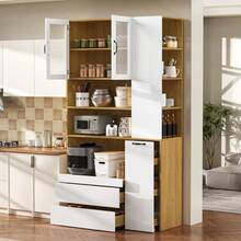 Armadi - Bianco+Naturale+MDF - Visualizzare 5