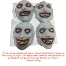 1pc Halloween Horror Mask With Smiling Face & Exorcism Design, Suitable For Escape Game And Halloween Cosplay - Multicolor - View 8