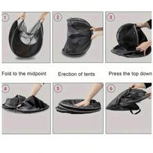 Portable Pet Playpen – Foldable Dog And Cat Tent As A Playground And Exercise Area For Puppies And Kittens – For Indoor And Outdoor Use, Travel & Camping - 黑色 - 查看 7
