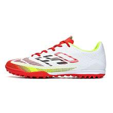 男士人造草足球鞋，男女通用舒适足球训练鞋，防滑成人足球鞋 - 紅色 - 查看 4