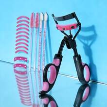 European And American Fashion Eyelash Curler Set, Includes Eyelash Curler Replacement Pads, Eyelash Curler Replacement Comb, Lip Brush, And Eyelash Brush. Perfect Makeup Tools, Convenient For Travel. - Multicolor - View 14