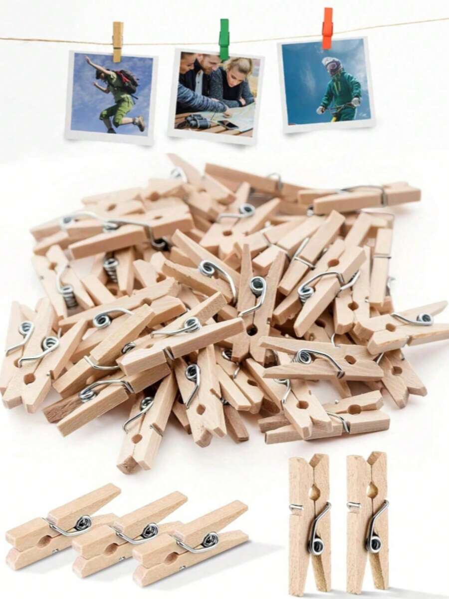 Kẹp ảnh gỗ mini, kẹp ảnh gỗ nhỏ, kẹp ảnh, kẹp quần áo gỗ mini trang trí, thích hợp cho đồ thủ công, dùng để treo quần áo, kẹp ảnh/tài liệu, quà tặng tiệc cưới, móc treo bưu thiếp, đồ trang trí DIY, kẹp quần áo, trang trí nhà cửa, đám cưới, ngày Valentine, trang trí văn phòng phẩm, dụng cụ nhỏ tiện dụng.