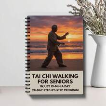 1 Book Tai Chi Wellness Walking Plan Suitable For The Elderly: 28-Day Balance Training Program, 10 Minutes Practice Per Day, Suitable For Fall Prevention, Paperback Spiral Binding - I - View 2