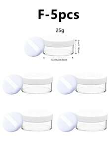 1pc/5pcs Reusable Empty Plastic Loose Powder Jar Cosmetic Powder Puff Case Sifter Cosmetic Containers Portable Loose Powder Case Cheap, Cheapgifts,Gifts, Women's Gifts - Multicolor - View 11