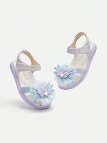 Balabala 2026新款女童休闲凉鞋，轻便透气，软底，可爱夏季鞋款 - 白紫色調 - 查看 4