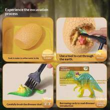 Nuevo producto - 1 pieza Huevo de dinosaurio arqueológico - Juguete modelo de animal de dinosaurio - Juguete de excavación de huevo de dinosaurio arqueológico - Múltiples colores y estilos, un regalo perfecto de vacaciones para niños, regalo de cumpleaños, regalo de Pascua, regalo de Halloween, regalo perfecto, juguete, Pascua, nuevo talla grande vendido - Multicolor - Ver 5