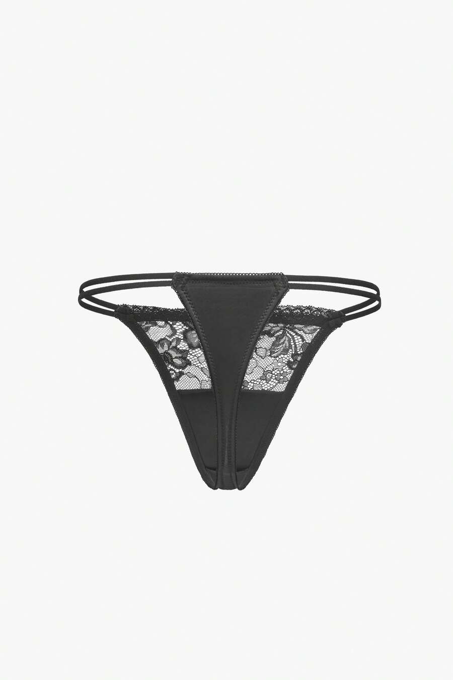 Đồ lót ren hoa G-String gợi cảm - màu đen - Xem 1