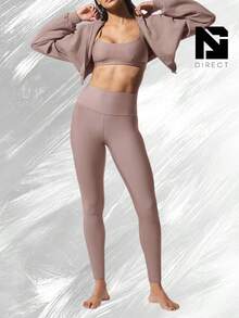 7/8 High-Waist Airlift Legging - Taupe - View 3