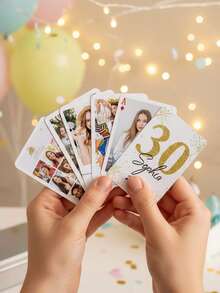Luxury Personalised Playing Cards,Custom Playing Cards With Box,Create Your Own Deck Deck,Custom Photo Playing Cards,Gold Glitter Style,Compact Size,Durable, - Multicolor - View 9
