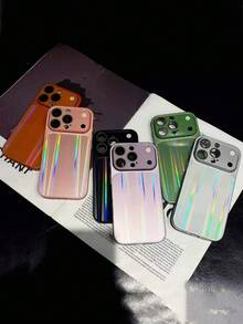 1 chiếc ốp lưng điện thoại thời trang hiệu ứng ánh sáng laser Aurora, tương thích với iPhone 17 Pro Max, 17 Pro 17, 16 Pro Max, 16 Pro 15 Pro Max, 15 Pro Max, 14 Pro Max, 14 Pro 14, 13, bảo vệ ống kính, chống sốc. - màu đen - Xem 3