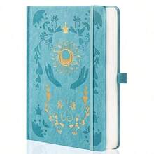 1本 A5尺寸 (5.7" X 8.3") 點陣手帳本，100頁，皮革封面，160 GSM 厚紙，適合子彈筆記、規劃與追蹤，學校用品 - A5 - 查看 12