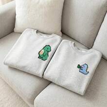 1pc Cartoon Dinosaur Embroidered Fabric Patch, Clothes Mending Sticker, Baby Pants Backpack DIY Decoration Patches, Self-Adhesive Gift For Boyfriend/Girlfriend - Multicolor - View 7