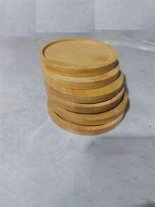 Set de 6 posavasos de bambú y madera resistentes al calor con estilo japonés, con 1 soporte de hierro, salvamanteles de taza de té de madera, posavasos redondos resistentes al calor, posavasos de madera con inspiración zen para el hogar - Multicolor - Ver 16