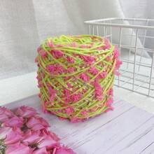 1包100克多色混纺毛线，绿色柔软花朵图案毛线，手工编织新奇花式粗毛线，适用于针织和钩编，可用于DIY包包、帽子、围巾、手工配饰和工艺品项目 - 100g - 查看 6