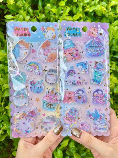 Bộ sticker 3D hình động vật dễ thương, sticker 3D nổi bóng, sticker dán chống nước, sticker trang trí hình động vật hoạt hình vui nhộn dùng cho bình nước, tủ lạnh, ốp điện thoại, sổ tay, album ảnh, quà tặng, bộ sticker trang trí điện thoại.